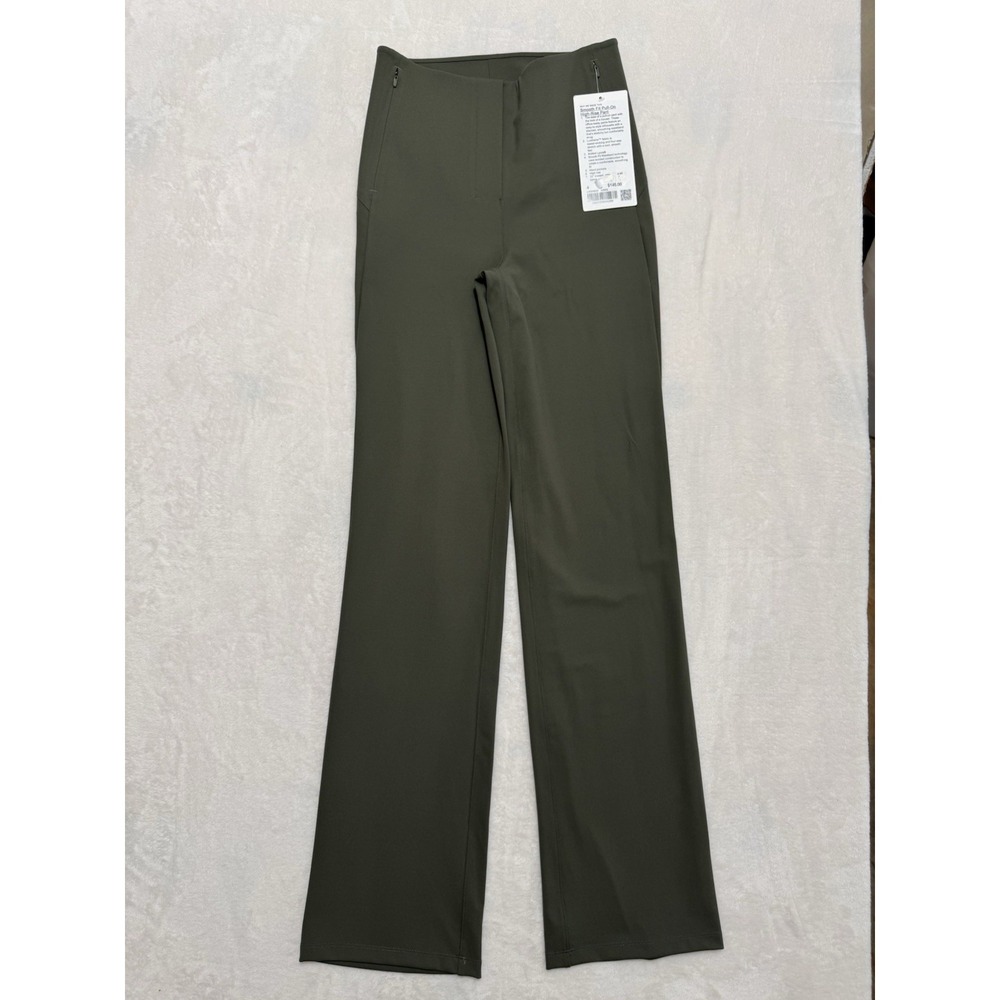 Lululemon Women's Green Smooth Fit Pull-On High-Rise Pant Size 4 NWT